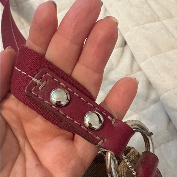 Coach Crossover Bag in Brown/tan and Red Accents - Picture 4 of 16